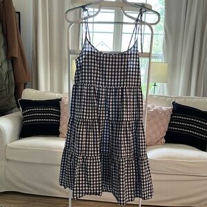 Vineyard Vines Navy and White Gingham Dress